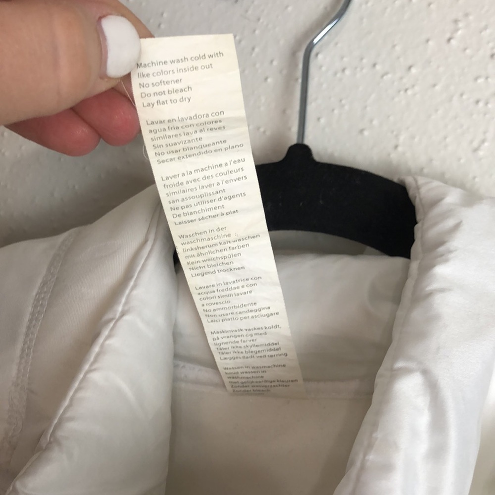 Fabletics White Jacket With Removable Hood Size M… - image 8